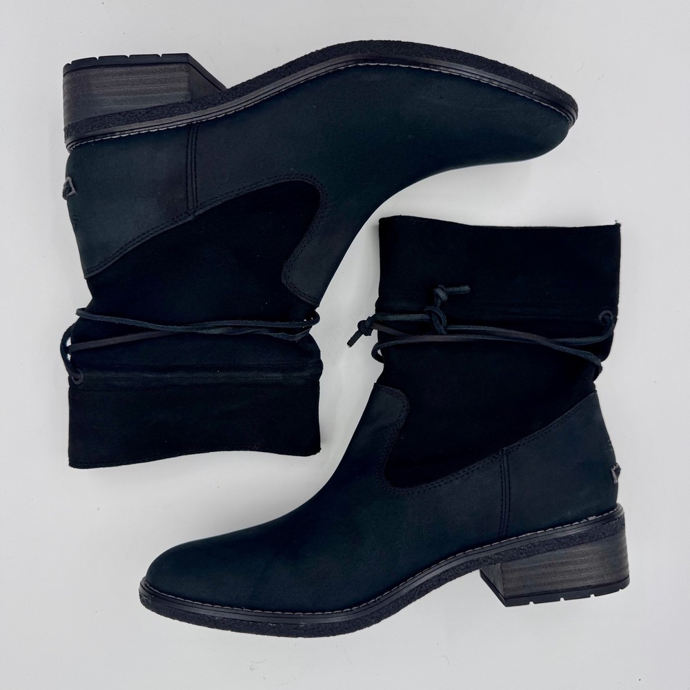 NWOB Sperry Women Maya Ronan Black Suede 9.5M Low Block Slouch Mid-Calf Boots - Picture 4 of 9